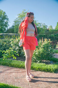 Pink/Red Colorblock Set- Shorts