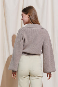 Sherry Collard Knit Sweater