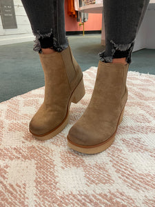 Pierre Dumas Taupe Suede Booties