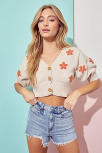 Cropped Daisy Button Up