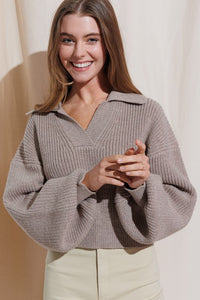 Sherry Collard Knit Sweater